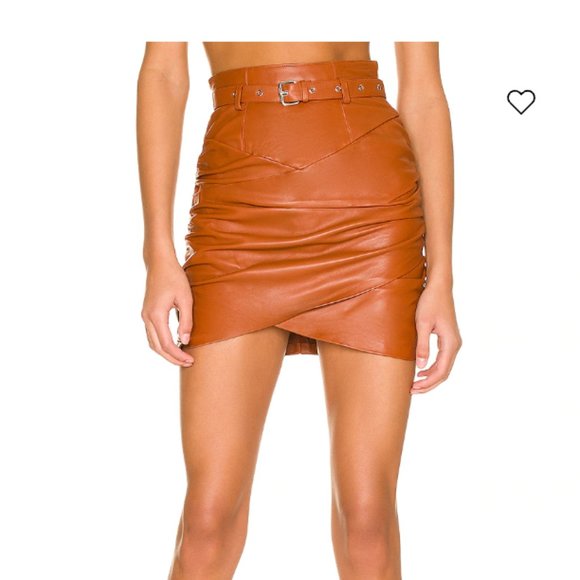 Cami Leather Skirt by Camila Coelho XS